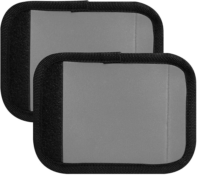 DOMIKING Grey Luggage Handle Wrap Soft Luggage Identifiers for Suitcase Markers Tags for Travel Bag Luggage Suitcase Covers Wraps Travel Accessories, 4 Pack