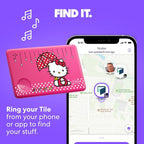 Tile by Life360 Starter Pack - Bluetooth Trackers and Item Finders for Keys, Wallets & More. Both iOS and Android Compatible. Phone Finder. 2-Pack, Mate/Slim (Tile x Hello Kitty: Rainy Day Adventures)