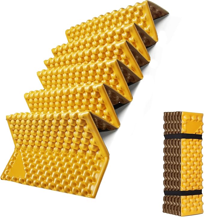 Foam Camping Pads for Hiking, Ultralight Closed Cell Mattress, Waterproof Soft Mat for Adults, Wide Picnic Yoga Mats, Folding Sleeping Pad for Outdoor Backpacking