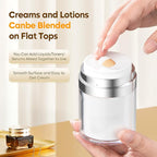 Travel Size Containers Airless Pump Jars with Label 30ml 1 Oz Acrylic Press Hand Cream Jar TSA Approve Leak Proof Refillable Lotion Dispenser Travel Containers for Toiletries Face Moisturizer - 2Pack