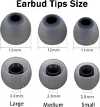 Silicone Replacement Earbud Tips Earbud Covers Eartips Fit Most in-Ear Earbuds(Inner Hole 3.8mm -5.1mm) Headphone Earbuds Rubber Tips 18 Pairs S M L