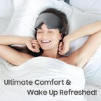 Sleep Mask - Total Blackout 3D Sleeping Mask, Super Lightweight & Silky Soft Eye Mask for Sleeping, Fully Adjustable Fit for Home, Office, Traveling, Meditation, Yoga, Gray