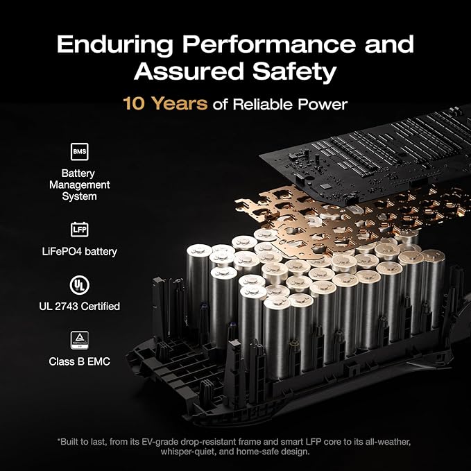 EF ECOFLOW Portable Power Station DELTA 3 MAX with 400W Bifacial Solar Panel, 3400W X-Boost Output, Ultra-Fast 0-80% Charging in 1.13 Hr, Home Backup & RV Camping