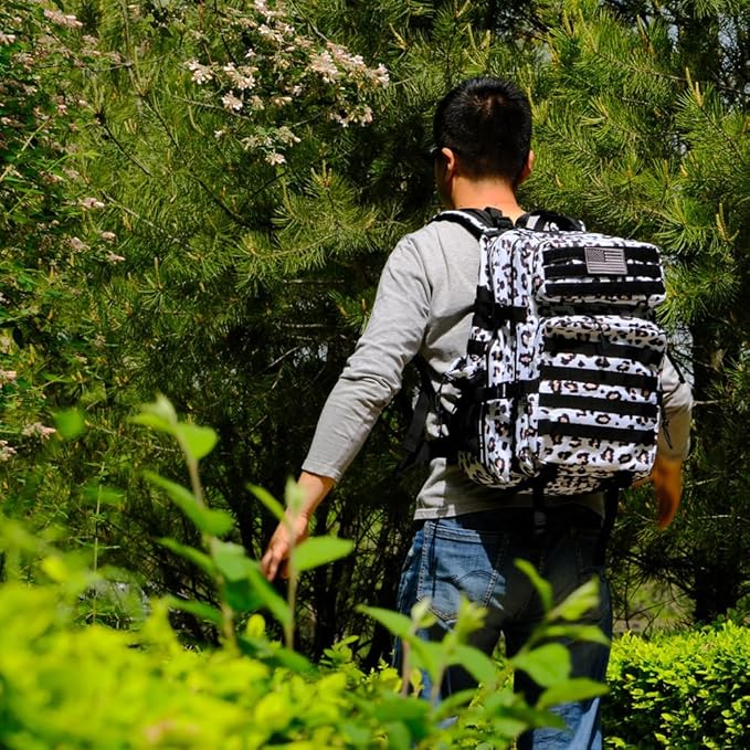 Military Tactical Backpack 45L Large Tactical Backpack for Men, Hiking Rucksack With Bottle Holder