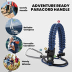 Insulated Water Bottle 24oz, Triple Wall Vacuum Stainless Steel (Cold for 48 Hrs, Hot for 24Hrs), Leak Proof & Non-BPA, 24oz Hydro Water Flask with Paracord Handle & Straw Spout Lids