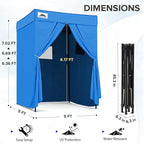 EAGLE PEAK Flex Compact 5x5 Pop-up Canopy Changing Room, Portable Privacy Dressing Room for Indoor Fashion Photoshoots, Camping, or Pool, Light Blue