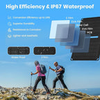 10W Solar Panels Portable (5V 2A Max),Foldable Solar Charger with USB-A Port for Cell Phone,Ipad,Power Bank, Ip67 Waterproof Monocrystalline Silicon Solar Panels for Camping Outdoor Backpacking