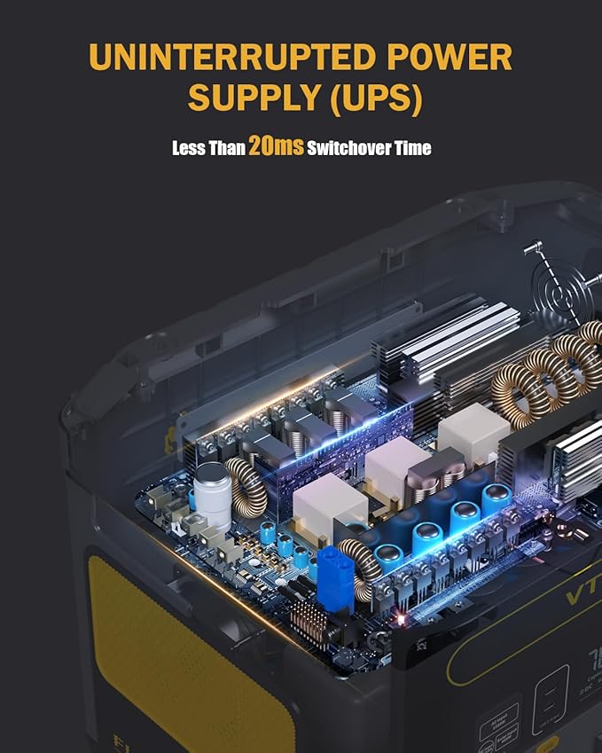 VTOMAN 3096Wh Portable Power Station Bundle with Extra Battery & 200W Pro Solar Panel Included - Up to 3000W Solar Power Generator for Home Backup, Off-grid, Road Trip, RV, Camping, Emergencies