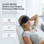 Weighted Eye Mask for Sleeping 2 Pack: Gentle Pressure Blackout Sleep Mask with 3D Contoured Cups, Zero Eye Pressure Sleep Mask for Lash Extensions, Memory Foam Travel Mask, Black Pink