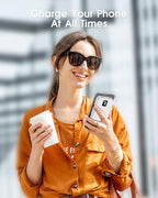 Portable Charger Built-in Cables and AC Wall Plug, 12000mAh power Bank, USB C 22.5W Fast charging Phone Charger ,Compact Lightweight External Battery Pack for iPhones, iPad, Samsung，Tablets, etc.