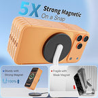 Magnetic Wireless Charger i Phone Stand 15W Fast Mag-Safe Charging Station 6FT Magnet Wireless Charging Stand with Plug Compatible with Apple iPhone 17/17 Pro/Air/17Pro Max 16/15/14/13/12,AirPods Pro