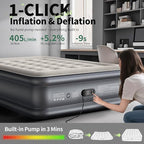 InnoTruth Air Mattress Full with Built in Pump, Inflatable Blow up Mattress, 18" Raised Colchones Inflables Air Bed for Guests & Home, Ideal for Home Use and Outdoor Camping, 600lb Weight Capacity