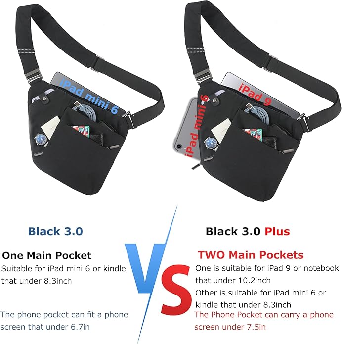 Sling Bag Cross Body Bag, Anti Theft Crossbody Bags for Travel Lightweight Chest Shoulder Bags for Women Men