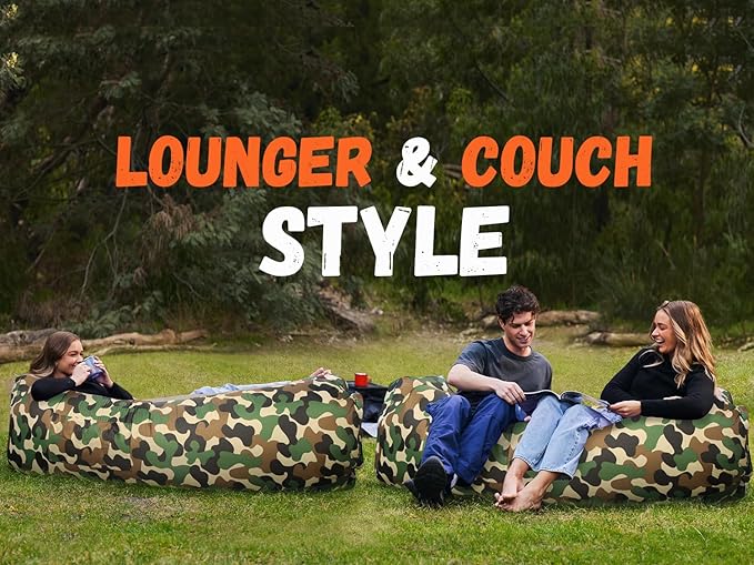 WEKAPO Inflatable Sun Lounger, Air Sofa, Hammock, Portable, Waterproof and Leak-Proof, Ideal for Backyard, Beach, Travel, Camping, Picnics and Music Festivals