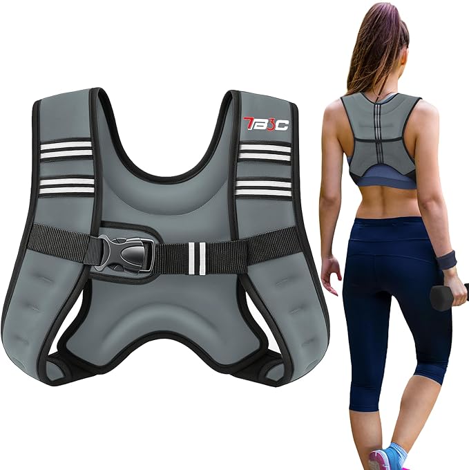 Weighted Vest Woman - Womens Weight Vest for Walking, Strength Training Weight Vests for women, Reflective Stripe Fitness Vest for Workout Running Jogging