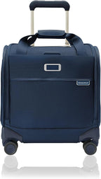 Briggs & Riley Cabin Spinner - Carry On Luggage for Travel, Suitcases with Wheels, Softside Rolling Bag for Men & Women, Fits Under Plane Seat, Interlocking Handle - Baseline Collection, Navy