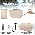 CCF Inflatable Tent for Camping with Canopy and Pump Air Glamping Tents for Camping Adult Easy Setup 4 Season Blow Up Tent Waterproof Windproof Outdoor