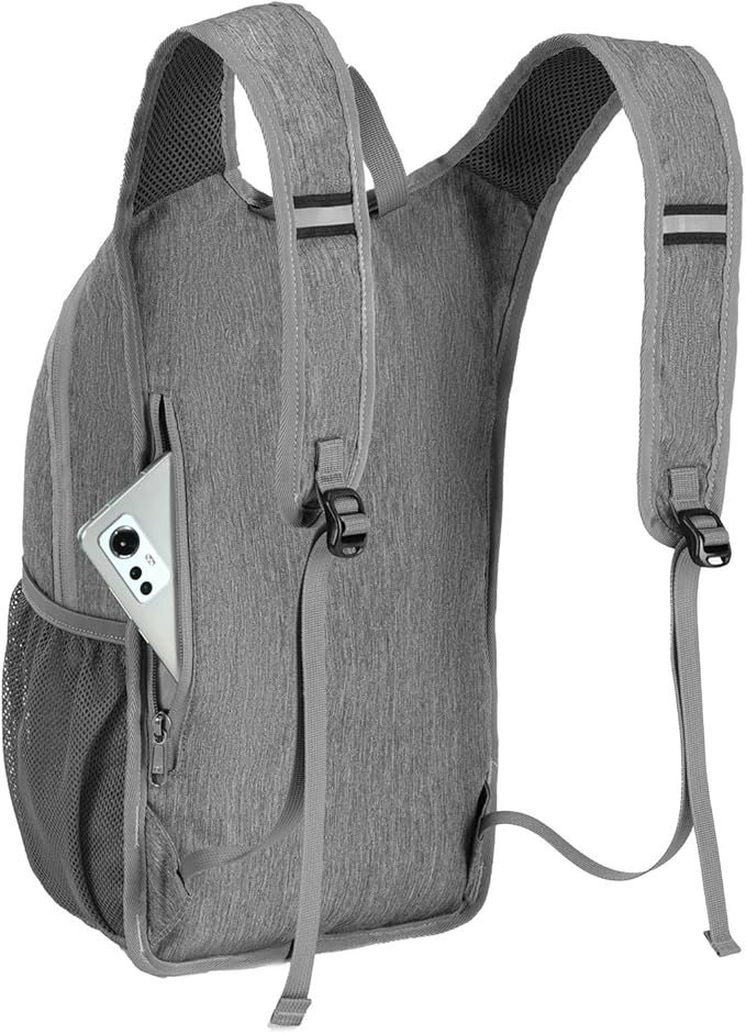 SKYSPER 10L Hiking Backpack, Foldable & Packable Lightweight Daypack for Travel, Collapsible Small Compact Hiking Backpack for Women & Men, Gray