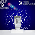 HydroMATE Electrolytes Powder Drink Mix Packets Hydration Accelerator Low Sugar Party Favors for Rapid Recovery Vitamin C Plus Caffeine Variety Pack - 30 Count