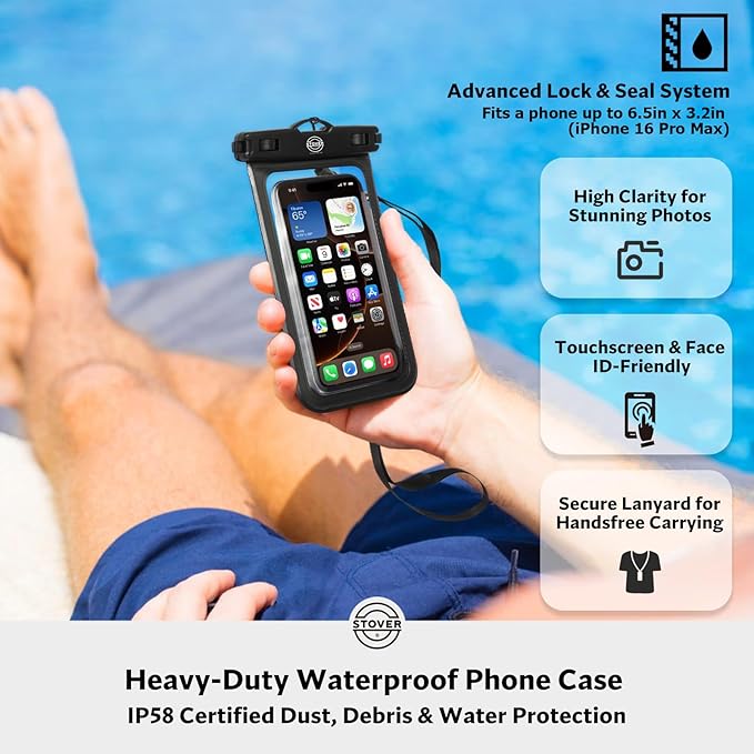 STOVER 5/10/25/30/40/55L Waterproof Backpack- Floating Dry Bag for Kayaking, Travel, Beach, Hiking, & Camping, Men/Women