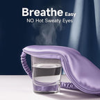 Umisleep 100% Pure Mulberry Silk Sleep Mask, 22 Momme 6A Soft Smooth Fibers, Breathable Eye Mask for Women Men, Better Light Blocking Sleeping Mask with Travel Pouch, Elastic Strap Blindfold, Purple