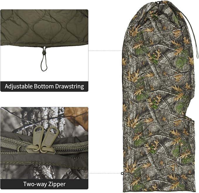 LOOGU Camo Blanket Waterproof Insulation Poncho Liner for Outdoor Camping, Hiking, Hunting, Survival, Backpacking, Picnicking