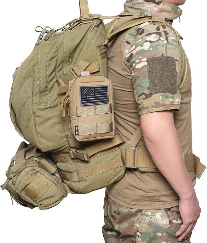 2 Pack Molle Pouches - Tactical Compact Water-Resistant EDC Pouch