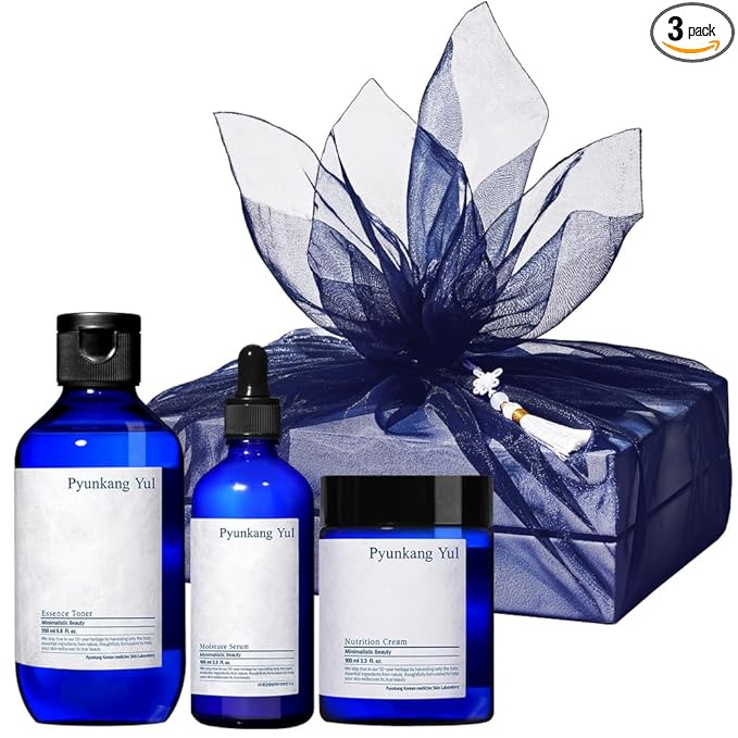 Pyunkang Yul PKY Barrier Line Skincare Gift Set, Holiday Essentials for Moisturizing & Nourishing, Toner, Serum & Face Cream, Ideal for Gifting (3-Item Set)