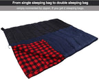REDCAMP Cotton Flannel Sleeping Bag for Camping Backpacking, Adults Cold Weather Envelope Sleeping Bags with 2/3/4/6lbs Filling