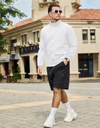 SEGANUP Men's Lightweight Windbreaker Jacket Outdoor Workout Windproof Dustproof Jacket Golf Hiking Wind Breaker with Pockets