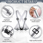 Hercicy Reflective Running Vest Reflective Running Shirt with Safety Straps High Visibility Construction Vest for Night Cycling Hiking Jogging Dog Walking