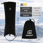 Leg Gaiters 100% Waterproof Adjustable Shoe Snow Boot Guard Gators for Hiking Shoe Cover Hunting Snowshoeing Climbing Walking for Women Men