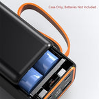 4 Slots 21700 Battery Charger Box LCD Display Case Quick Charge Power Bank Case Shell for Cell Phones Accessory