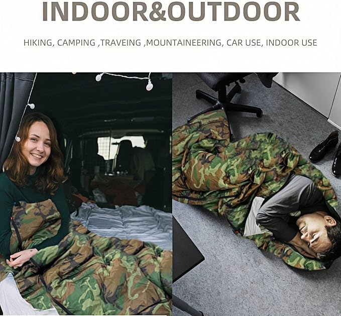 Sleeping Bags for Adults，Lightweight Waterproof Compact Sleeping Bag with Stuff Sack for Warm Camping Cold Hiking Traveling Outdoor Activities