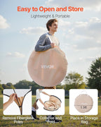 VEVOR Pop up Sports Tent, 8 Sizes Optional Clear Bubble Tent for 1-6 Person, Waterproof Outdoor Pod with Floor Mat & Top Cover, Garden Igloo Dome Tents Camping Shelter for Sports Watching