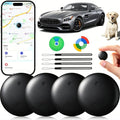Dual System GPS Tracker for iOS and Android Bluetooth Tracker Smart Tags Compatible with Apple Find My (iOS) & Google's Find Hub (Android) for Keys, Vehicles, Car, Luggage, Wallet (4-Pack)
