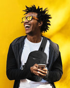 ECOHUB Crossbody Bags for Women Men, Anti-Theft RFID Blocking Roomy Sling Backpack with Sturdy SBS Zippers Water Resistant Chest Shoulder Bag Daypack with 9 Pockets Travel Work Hiking, Black