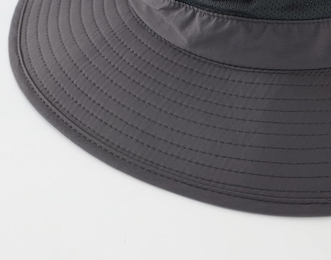 Home Prefer Outdoor UPF50+ Mesh Sun Hat Wide Brim Fishing Hat with Neck Flap Sun Hat for Men Women