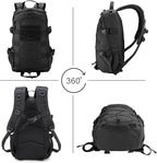 25L Hiking Backpack Small Tactical Backpack Daypack Camping Trekking Hunting Molle Pack for Men Women, Black
