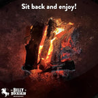 18 LB. Oak FireWood Log & Fatwood Fire Starter Sticks by Billy Buckskin Co., Firewood Fire Logs Great Firestarters for Outdoor Firepits, Fireplaces & Campfires, Seasoned Wood Logs for Outdoor Grilling