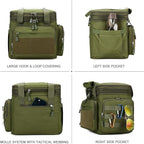 Tactical Lunch Box for Men, Insulated Lunch Bag Adult, Thermal Lunchbox Leakproof Waterproof Cooler Bag, Dual Compartment Lunch tote, Large Lunch Pail for Work Office Travel(Green) 15L
