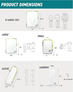 Large Compression Packing Cubes for Travel-Packing Cube Luggage Organizers 7 Piece Set for Checked Luggage-Ultralight, Expandable/Compression Bags by TRIPPED Travel Gear (White/Green)