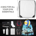 GoodtoU Drawstring Backpack Bulk, 20 Pcs Draw String Bags Cinch Bag Gym Sackpack for Women & Men, White