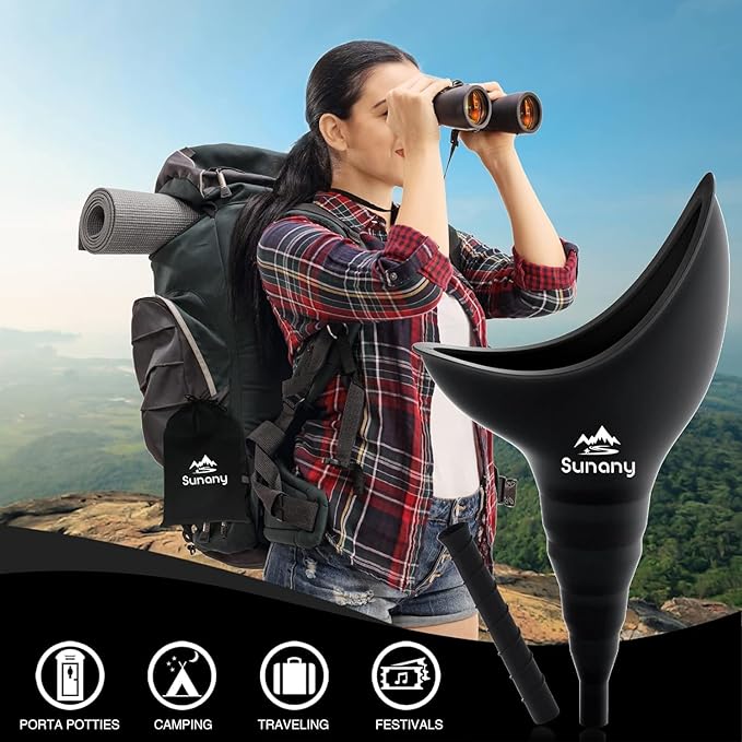 Female Urination Device, Reusable Female Urinal Silicone Women Pee Funnel Allows Women to Pee Standing Up, The Perfect Companion for Camping,Outdoor,Travel（Fuchsia）