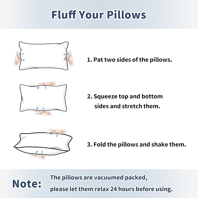 Pro Goleem Small Pillow 11’’x6’’x2.5’’ for Kids and Baby Sleeping with Name Tag Mini Tiny Pillow for Camping and Chair Car Air Nap Neck Lumbar Knee Rest Pillows, Blue