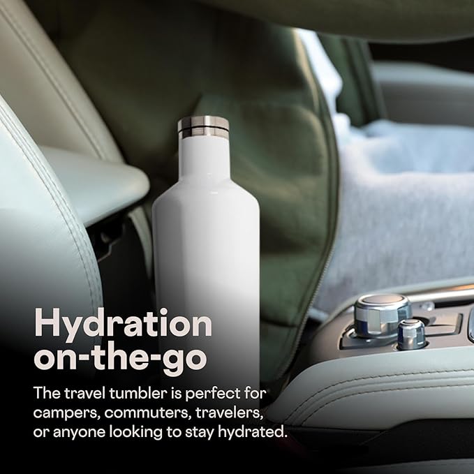 Corkcicle Classic Canteen - Keeps Drinks Cold for 25 Hours - Triple-Insulated Stainless Steel - Dishwasher Safe - Summer Drinkware Gift - Keeps Drinks Ice Cold - 16 oz - Desert