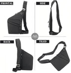 Crossbody Travel Bags for Women, New Theft Proof Safe Slim Sling Travel Purses, Personal Flex Shoulder Bag for Men Women