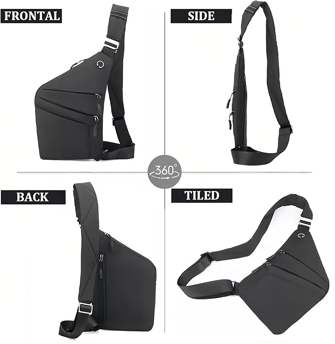 Crossbody Travel Bags for Women, New Theft Proof Safe Slim Sling Travel Purses, Personal Flex Shoulder Bag for Men Women