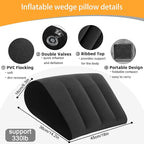 Inflatable Wedge Pillow Camping Cushions – Portable Folding Body Positioners Lightweight Wedge Pillow,Cushion for Yoga,Sleeping,Travel,Reading Lumbar Cushion for Back Pain and Pressure Relief