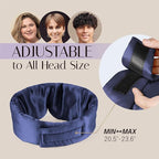 Silk Sleep Mask Soft Pressureless: 100% Mulberry Silk for Eye Skin Anti Wrinkles, Large Size for Total Blackout, Adjustable Wide Velcro Ear Cover